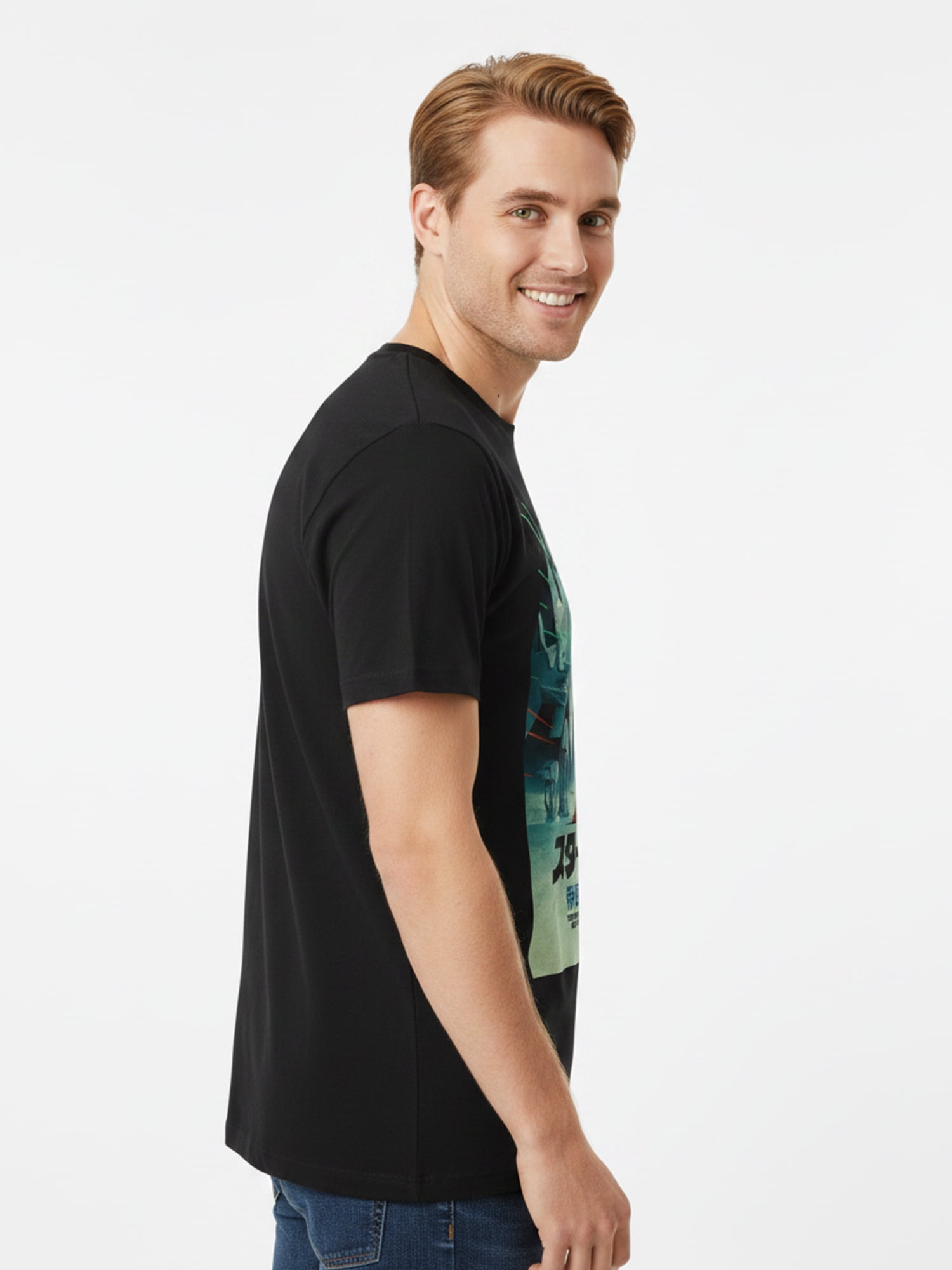Star Wars Men’s Graphic Short Sleeve Tee, Japanese-Style Movie Poster, Sizes S–3XL