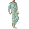 thumbnail image 2 of Sikiie Cute Dogs Corgi Mens Pajama Set, Soft Warm Long Sleeve Sleepwear, Cozy Button-Down Pjs for Men-X-Large, 2 of 7