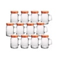 thumbnail image 1 of 12 Piezas Mason Jar Mini Con Asa 4 Oz Tapa Completa Cobre Vaso Frasco Tarro Vasito Vidrio Cristal Cocina Hogar Bebida Degustacion, 1 of 4