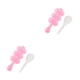 thumbnail image 3 of Cateissary Molde para hacer bolas de arroz, cocina artesanal, fabricante de rollos hecho a mano, restaurante casero, comedor, cafetería, molde con cuchara Rosado 2piezas Cateissary CBP443125, 3 of 5