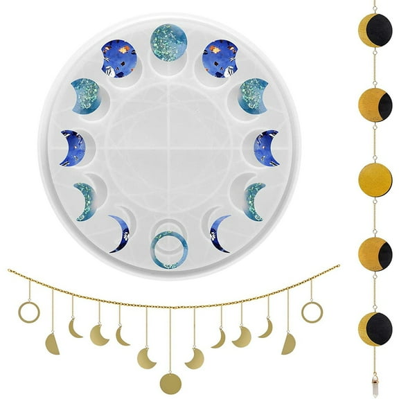 VerPetridure Moon Phrase Silicone Molds for Resin Hanging Décor Banner,Jewelry Molds