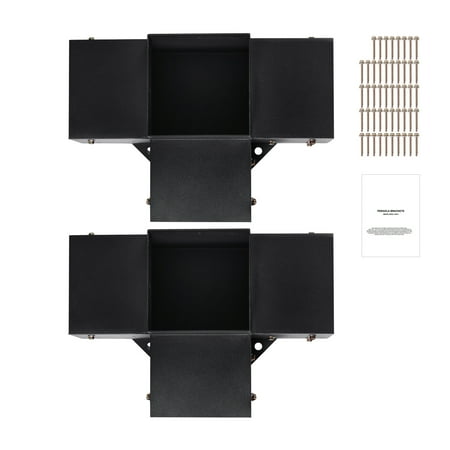 KFFKFF Pergola Bracket Kit 6''x6'' (Inner Size 5.6x5.6), 2pcs 4-Way Durable Corner Bracket for Woodworking Projects, Simple Installation for Wooden Beams in Gazebos, Patio Pergolas
