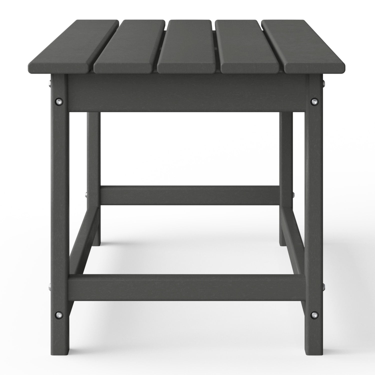 WestinTrends Malibu Patio Outdoor Coffee Table – 35" All-Weather Poly Lumber Adirondack Porch Table, Gray