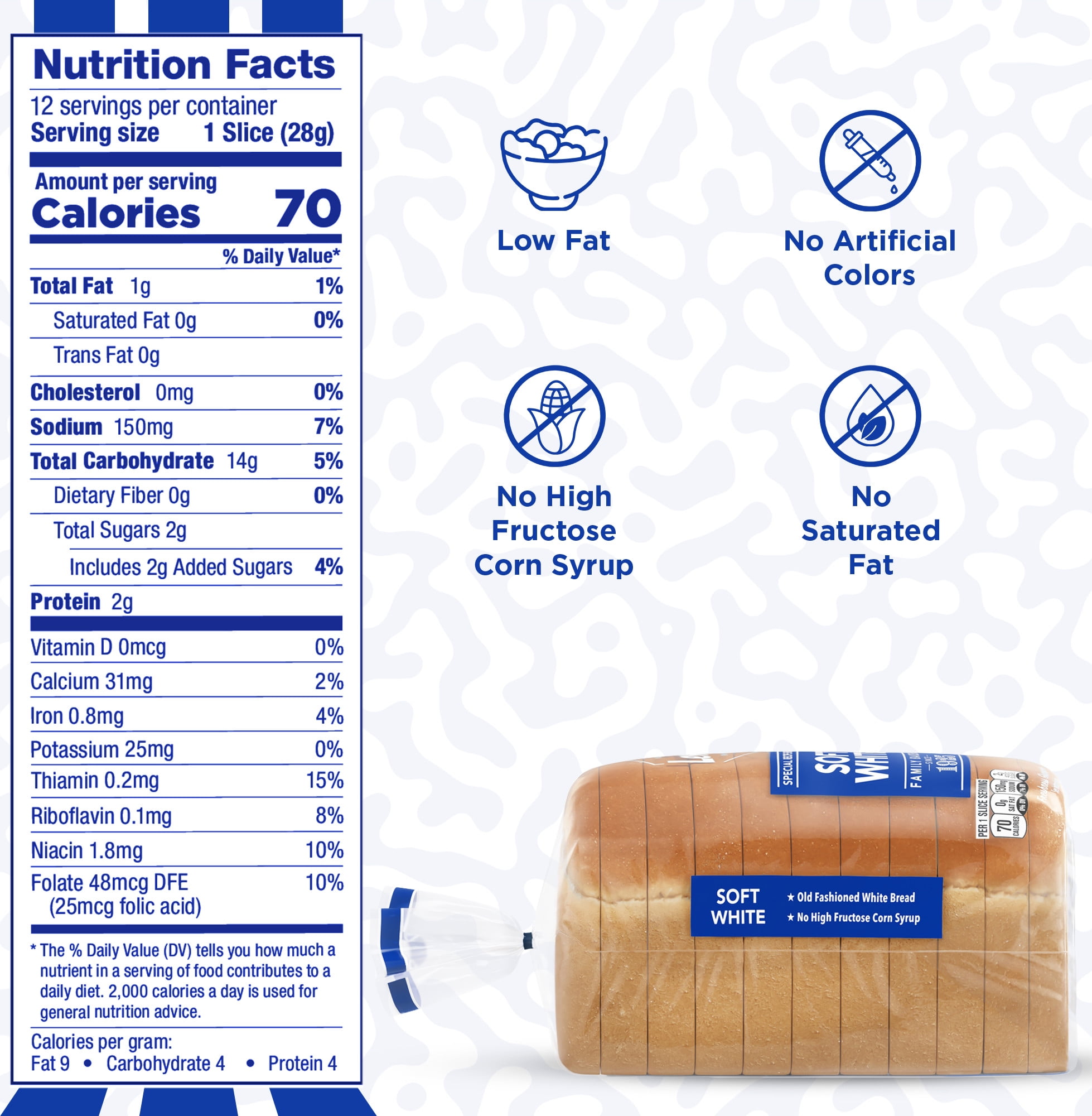 Lewis Bake Shop Soft White Half Loaf Bread, 1/2 Loaf, 12 oz