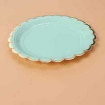 Masteelf Paper Disposable Tableware Christmas Birthday Party Paper Plates Straws Tissues Carnival Party Supplies (8*Round Plates)