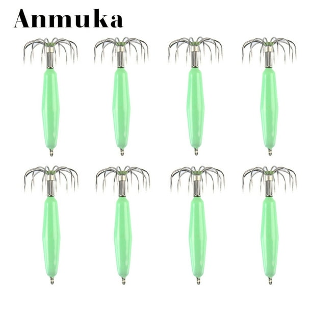Stainless Steel Luminous Squid Hooks Fishing Tackle Lures Squid