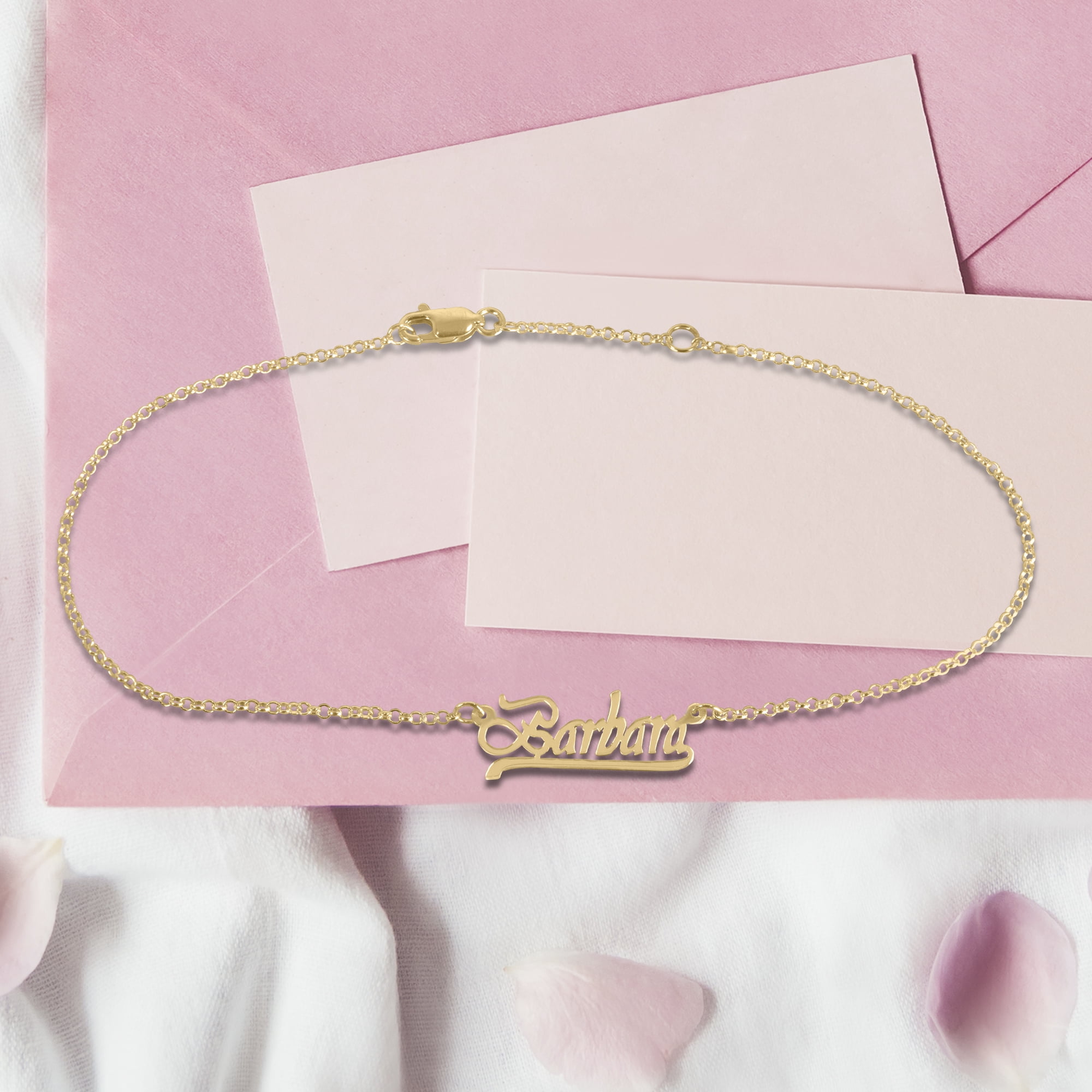 Personalized Underscore Script Anklet