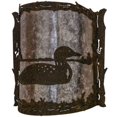 thumbnail image 3 of Meyda Tiffany 205680 Loon Right 10" Tall Wall Sconce - Distressed Chestnut, 3 of 5