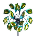 thumbnail image 6 of VIEROLA Wind Spinner, 59 inch Metal Wind Spinners with Solar LED Light, Peacock Feather Windmill, 6 of 9