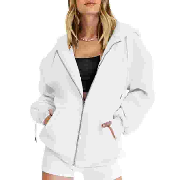 高い信頼 厚い信頼 Fsqjgq Full Women for Sweatshirt Oversized Hoodies up Zip Clothing