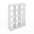 thumbnail image 2 of Furinno Simple Open Back Cube Storage Organizer, Standing Shelf, 12-Cube, White, 2 of 6