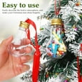 thumbnail image 4 of NOGIS 12 Pcs Christmas Booze Balls with Ribbons Clear Plastic Fillable Christmas Bulbs Ornaments Plastic Fillable Light Bulbs with Screw Top for Crafts Xmas Tree Party Favors (Bulb,50ml), 4 of 7