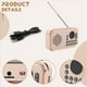 thumbnail image 5 of Radio FM Portátil Recargable Pequeño Altavoz Bluetooth Inalámbrico Sonido Estéreo Envolvente USB Radios Vintage Color Crema, 5 of 5