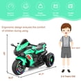 thumbnail image 2 of Techvida 12V Kids Ride on Motorcycle, Electric Trike Motorcycle for Boys Girls, LED Lights, Foot Pedal, Kids On Motorcycle for Boys Girls, 2 of 9