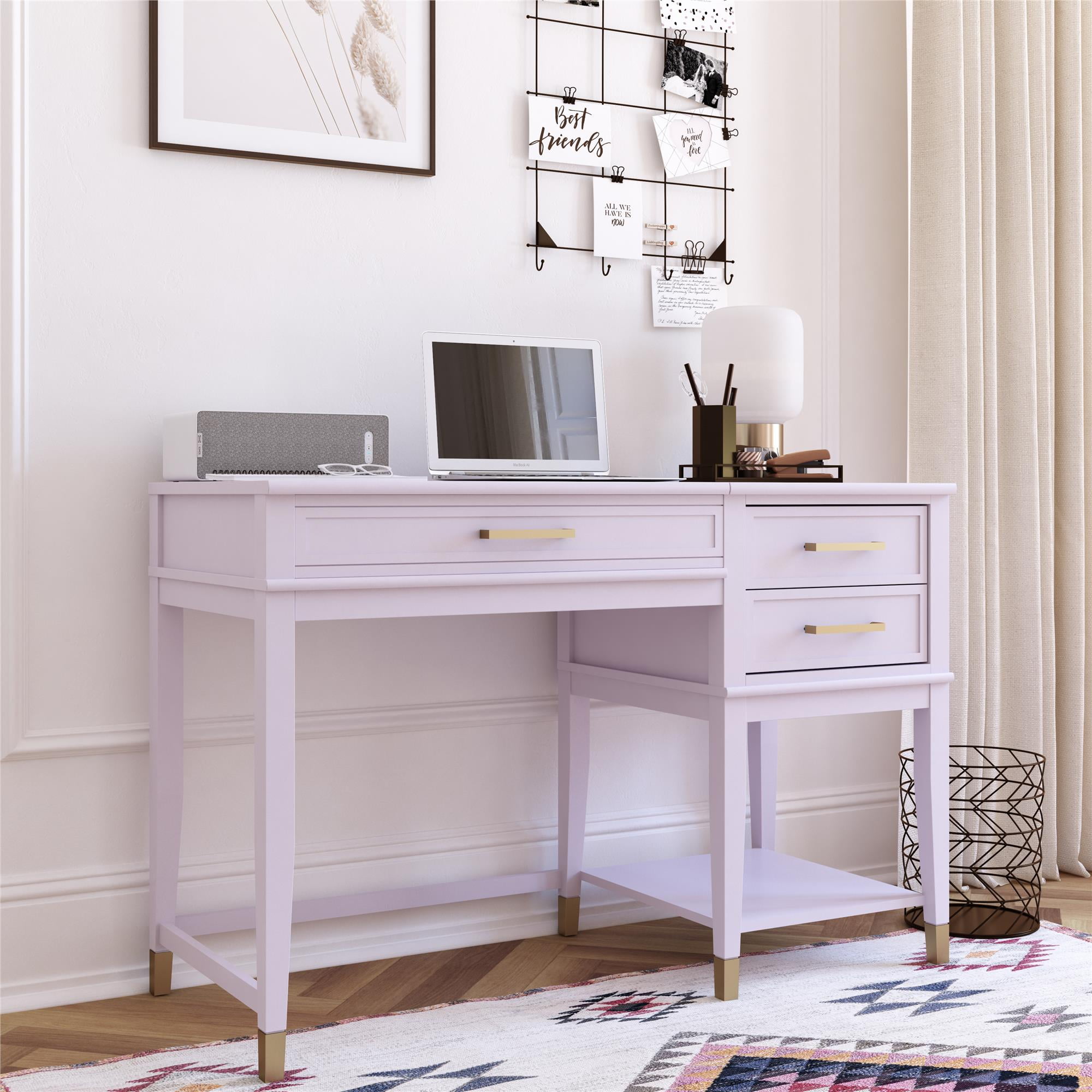 Westerleigh Lift-Top Computer Desk, Lavender