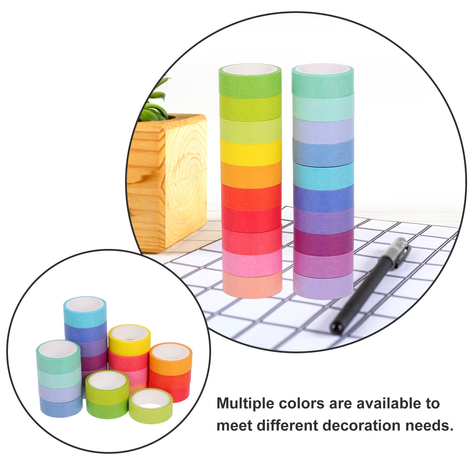 WEUVEB Assorted Tape Rolls for Crafting, Decorating, Projects and Art Supplies