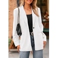 thumbnail image 2 of Chaqueta Blazer de Pana para Mujer PRETTYGARDEN Invierno Blanca Talla M, 2 of 8