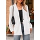 thumbnail image 2 of Chaqueta Blazer de Pana para Mujer PRETTYGARDEN Invierno Blanca Talla M, 2 of 8