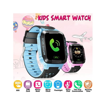 Kids Smart Watches with SOS Call SMS Flash Night Light Christmas Gift Pedometer Voice Message Anti-lost Alarm Smart Watch Bracelet for Children Girls (The Best Call And Sms Blocker For Android)