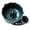Dark Blue, variant on KGJQ Berry Washing Bowl, Raised Center Drainage Hole Fruit Rinse Bowl, Self-Spinning Ceramic Serving Colander for Kitchen Countertop