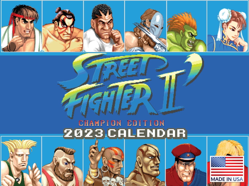 Street Fighter II Calendar 2023 Monthly Wall Hanging Calendars