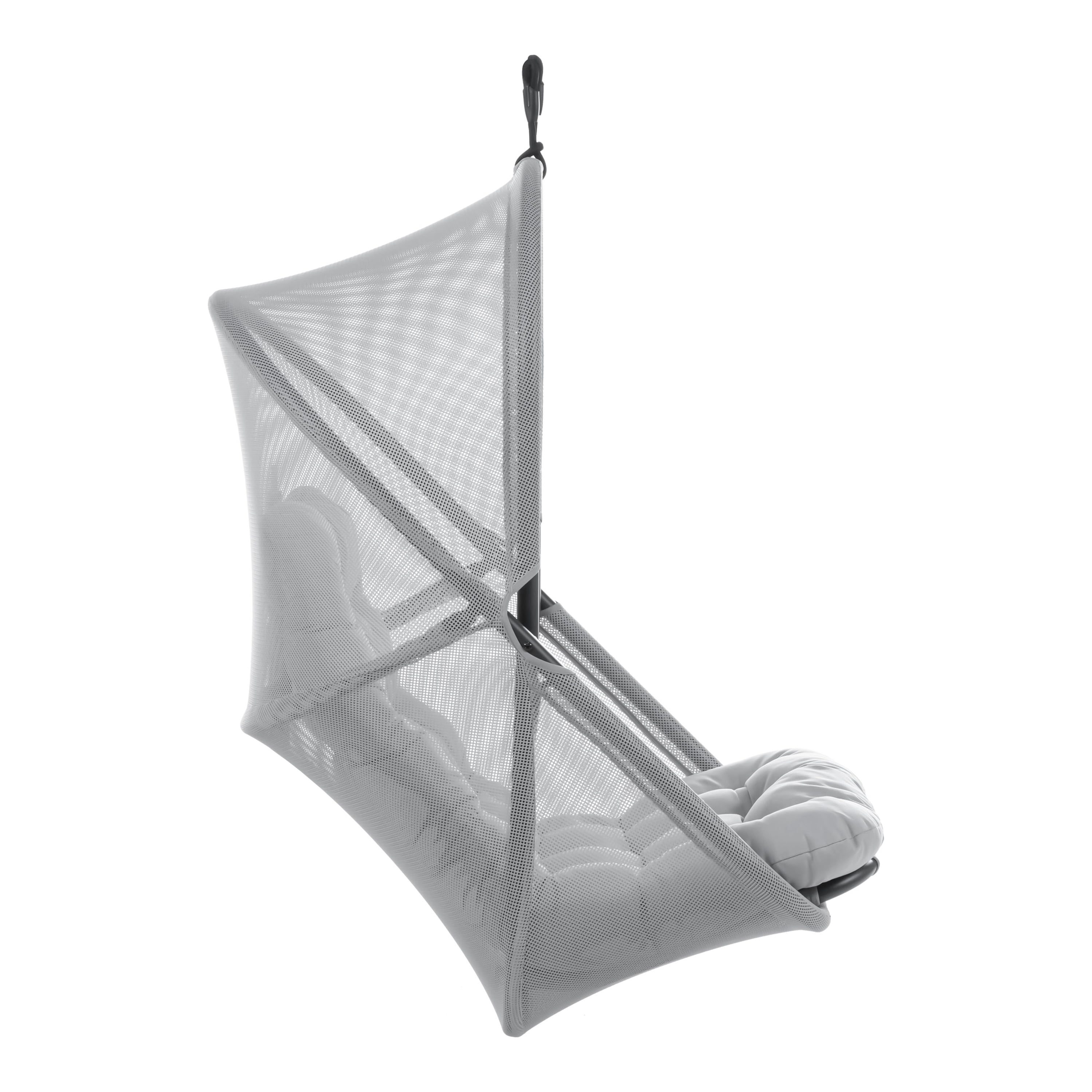 Furniture of America Drift UV-Resistant Patio Foldable Swing Chair with Stand, Light Gray