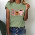 thumbnail image 6 of HCURIBAD Shirts for Women, Women's Round Neck Long Sleeve Top Halloween Printed Casual Loose T Shirt, Womens Graphic Tees, Halloween Shirts for Women 1PC Top Green L, 6 of 6