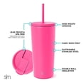 thumbnail image 2 of Vaso aislante moderno, sencillo, con tapa y pajita, 500 ml, 2 of 7