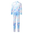 thumbnail image 2 of iixpin Kids Girls 3D Mermaid Scales One Piece Bodysuit Merman Halloween Dress-up Ballroom Dance Jumpsuits Type E 9-10, 2 of 6
