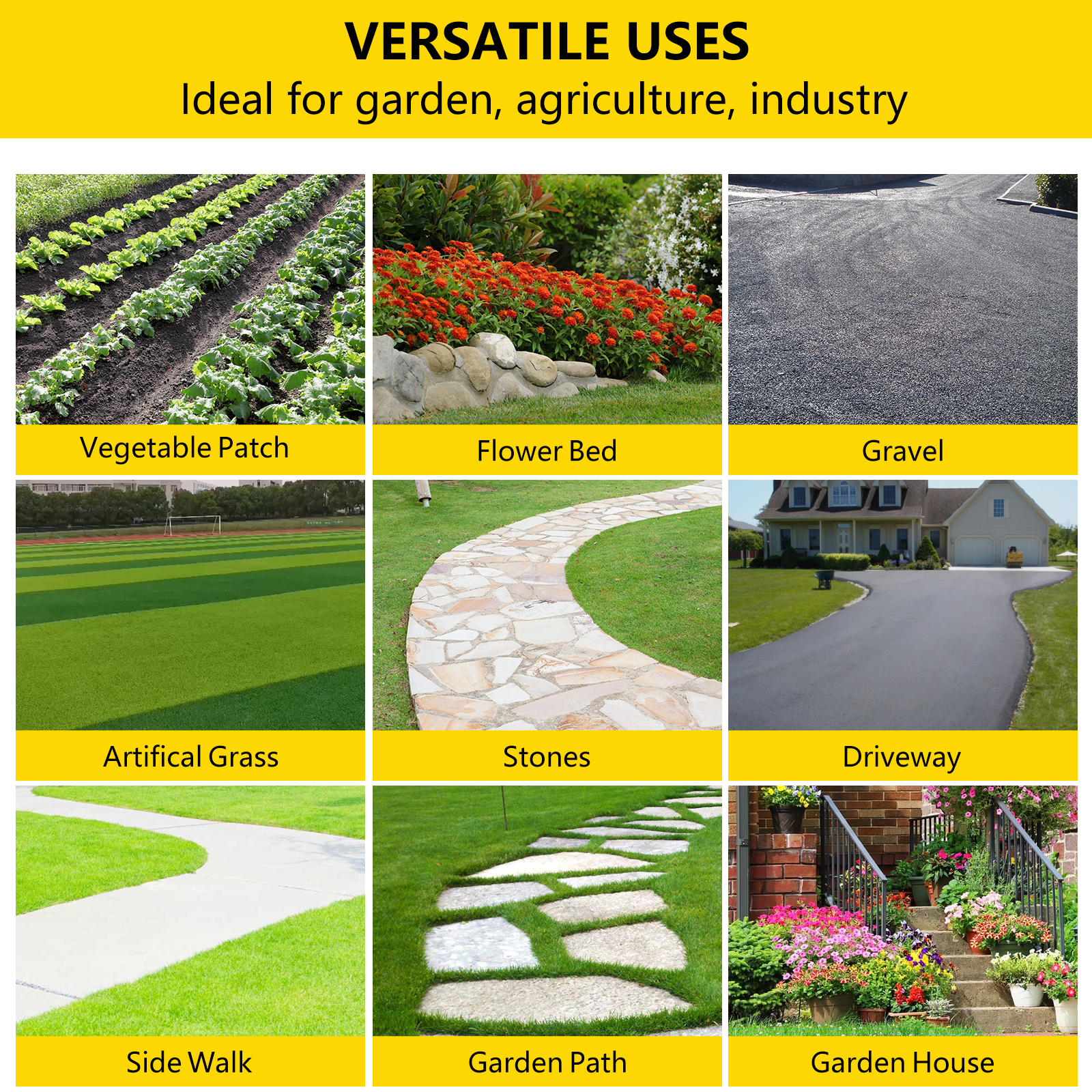 6ft x300ft Weed Barrier Landscape Fabric, Premium Non-Woven 1.8oz Ground Cover Weed Block Gardening Mat, Easy Setup & Superior Weed Control, for Weed Block, Ground Cover, Erosion Control