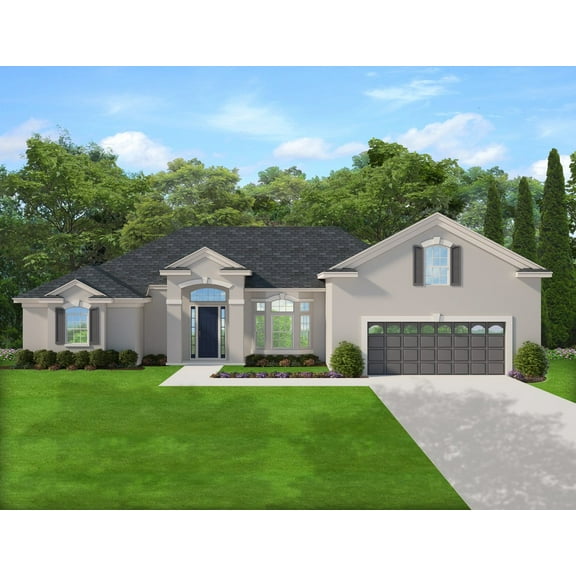 556-29211: Traditional Luxury 5 Bed, 4 Bath Luxury Home Plan, 2921 Sq Ft: Full Blueprints with License to Build by Home Plan Marketplace - Lesuto