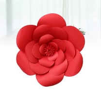 GOOHOCHY 1PC 20cm 3D Paper Flower Wall Decor for Party Home Wedding Backdrop Decoration ( Red)