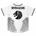 thumbnail image 4 of Seven lions Baseball Jersey Harajuku Thin button Baseball Uniform Funny Baseball Jersey Fro EDM Color2, 4 of 5