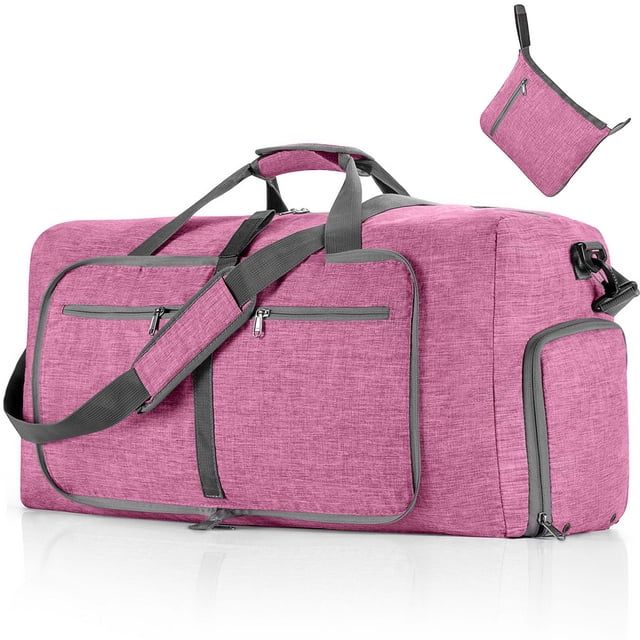Bolsa de viaje plegable para hombre y mujer, fin de semana 65L, con plantilla y bolso de mano impermeable