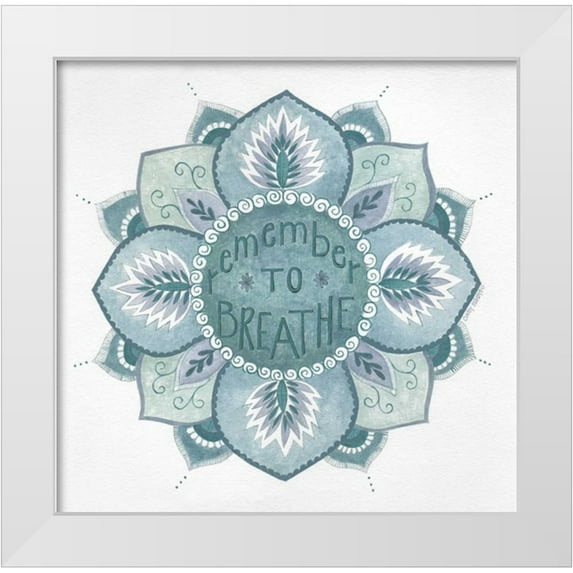 Shamp, Cindy 26x26 White Modern Wood Framed Museum Art Print Titled - Breathe