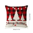 thumbnail image 3 of Moocorvic Christmas Linen Plaid Throw Pillow Covers 18x18, for Couch Sofa Home Farmhouse Decoration, 3 of 7