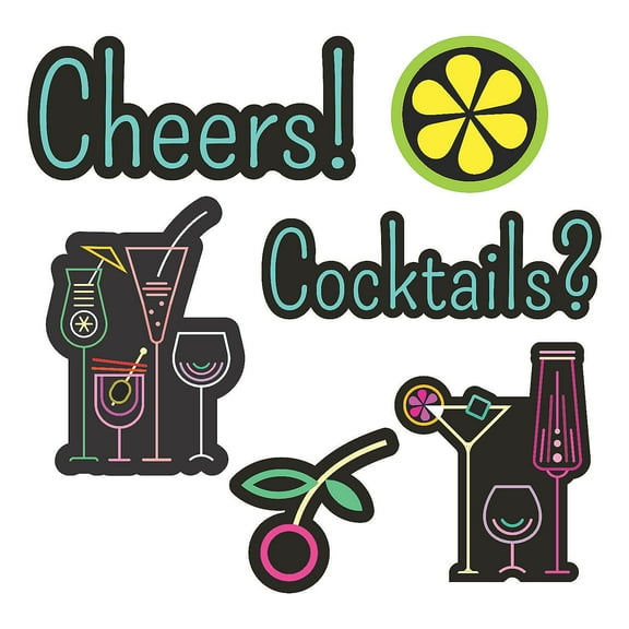Cocktail Party Cutouts - Party Decor - 6 Pieces