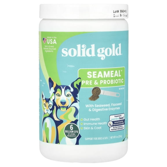 Solid Gold SeaMeal™ Pre & Probiotic, For Dogs & Cats, 8 oz (226 g)
