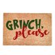 thumbnail image 1 of Felpudo navideño con decoración de Pesadilla antes de Navidad: felpudo de invierno antideslizante y lavable con parte trasera de goma, con copos de nieve para alegrar las fiestas Felpudo de Grinch, 1 of 7