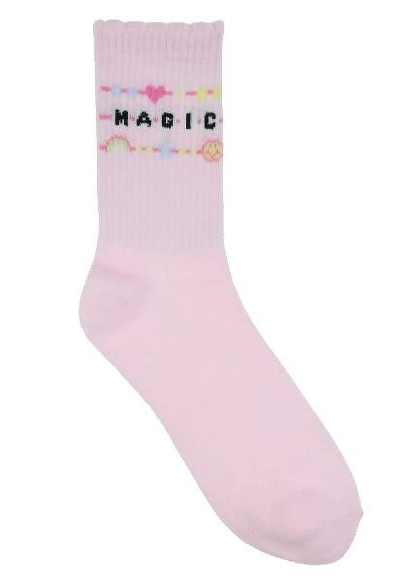 Wonder Nation Girls Crew Socks 6PK Mad Love
