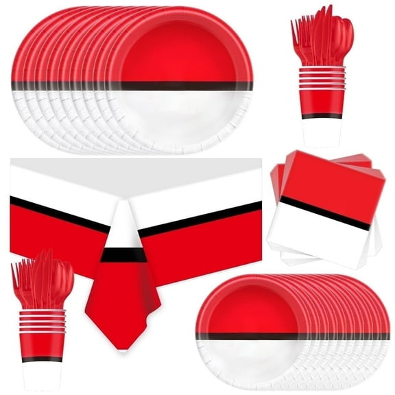 81 Pcs Cartoon Ball Party Tableware Set Cartoon Ball Birthday Party Supplies,Paper Plates,Napkins,Cup,knives,Spoons and Forks