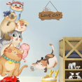 thumbnail image 4 of Calcomanías de pared extraíbles con un adorable gato y un paisaje pastoral. Pegatinas de pared de animales para dormitorio, sala de estar, TV, puerta, murales decorativos (gato y hámster)., 4 of 5