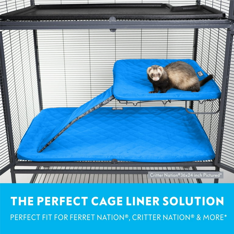 Paw Inspired Fitted Fleece Cage Liner Set for Ferret Nation Critter Nation Single Unit Bottom Pan Liner Ramp Cover Shelf Liner for Ferrets Rats Chinchillas Hedgehogs Small Animals Blue Walmart