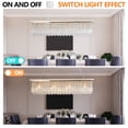 thumbnail image 6 of Modern Crystal Chandelier for Dining Room 8-Light Gold Rectangle Raindrop Chandelier Contemporary Rectangular Pendant Light Fixture for Kitchen Island Bar L39.4'' x W9.8'' x H8.7'(Bulb Not Included), 6 of 10