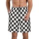 thumbnail image 1 of Balery Black and White Checkerboard Traje de Baño Estilo Hawaiano para Hombre, Shorts de Secado Rápido con Bolsillos-X-Large, 1 of 6