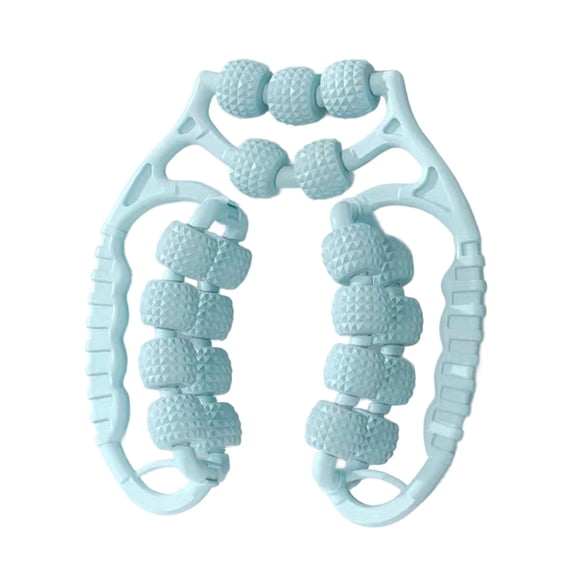 Rodillo de masaje muscular para piernas, herramienta de masaje circular para muslos de hombre. Azul
