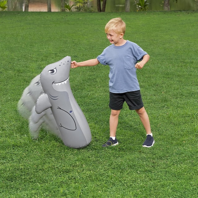 Punching Bag Bolsa De Boxeo Inflable Infantil De Tiburón