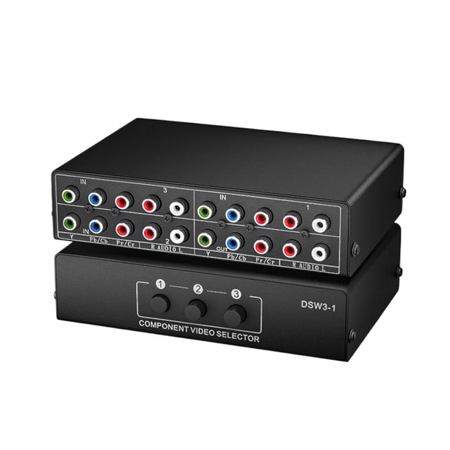 3 Port YPbPr Component Switcher, Smart 5 RCA RGB Display Hub