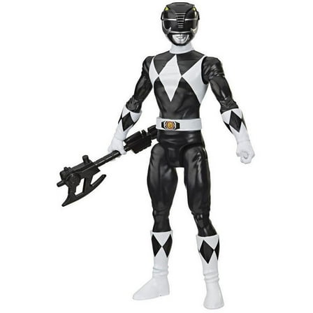 Power Rangers: Mighty Morphin Black Ranger Toy Action Figure for Boys and Girls (12")