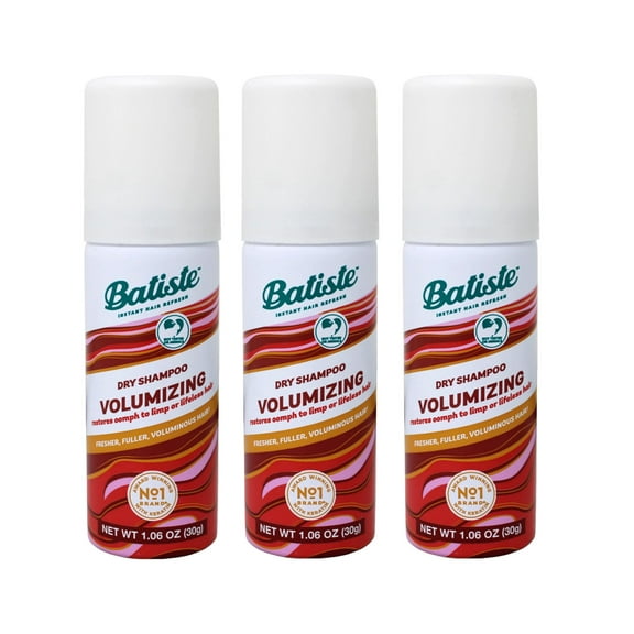 Batiste Instant Hair Refresh Volumizing Dry Shampoo Mini Size 1.6 fl oz Pack of 3